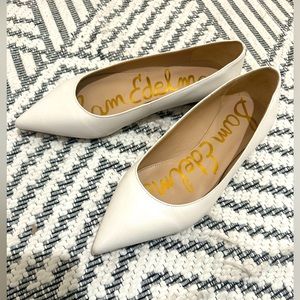 Free shipping Sam Edelman white pointed flats size 9.5